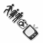 個人女性男性カメラTV シール (正面)