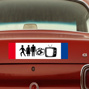 個人女性男性カメラTV バンパーステッカー