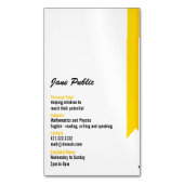 個人家庭教師の鉛筆の名刺の磁石 マグネット名刺 (正面縦)