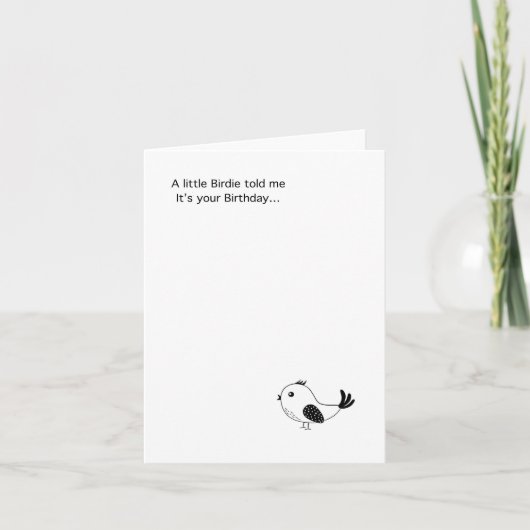 個人小鳥カード、誕生日カード カード (正面)