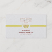 個人弁護士と金の正義のロゴ 名刺 (裏面)