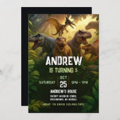 個人恐竜の誕生日パーティー 招待状