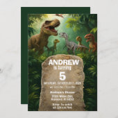 個人恐竜の誕生日招待状 招待状 (正面/裏面)