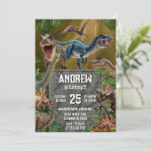 個人恐竜ディノボーイバースデーパーティー 招待状 (スタンド正面)