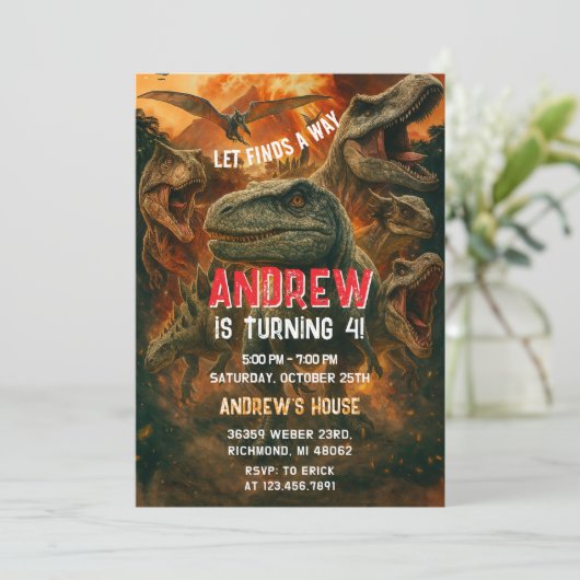 個人恐竜Tレックス 招待状 (スタンド正面)