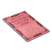 個人支出元帳予算エレガントノートブック ノートブック (右側)