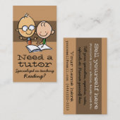個人教師の個別指導の先生の読書数学 名刺 (正面/裏面)