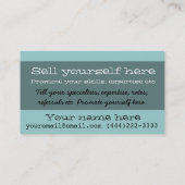 個人教師の個別指導の先生はお金の個別指導をします 名刺 (裏面)