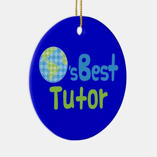 個人教師(世界のベスト)のためのギフトのアイディア セラミックオーナメント (右)