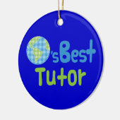 個人教師(世界のベスト)のためのギフトのアイディア セラミックオーナメント (左)