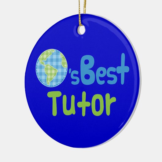 個人教師(世界のベスト)のためのギフトのアイディア セラミックオーナメント (左)