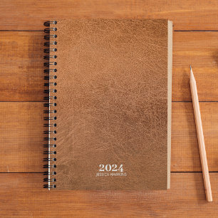 個人文房具・擦り切れたレザー202x週 プランナー手帳