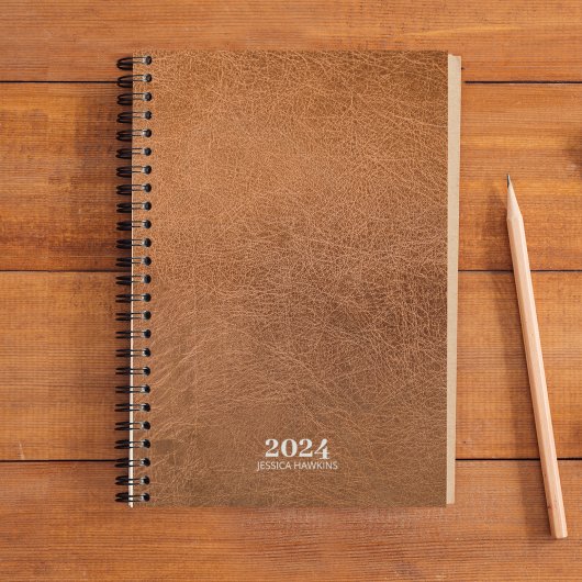 個人文房具・擦り切れたレザー202x週 プランナー手帳