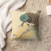 個人日本の初期の装飾用クッション孔雀 クッション (ブランケット)