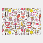 個人気にファッション化粧ガーリー品 ラッピングペーパーシート (正面)