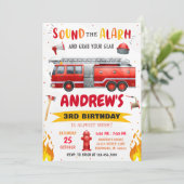 個人火モダン車の誕生日パーティー 招待状 (スタンド正面)