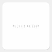 個人独占的追加モダン名のミニマル スクエアシール (正面)