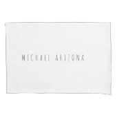 個人独占的追加モダン名のミニマル 枕カバー (正面)