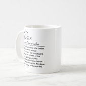 個人用にカスタマイズできる面白い安全管理者定義 コーヒーマグカップ (正面左)