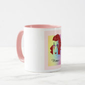 個人用にクラシック設定したおもしろい マグカップ (正面左)