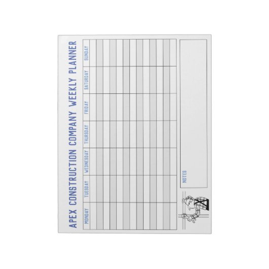 個人用に設定するタイトル付き週次プランナー。 ノートパッド (回転)