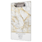 個人用に設定するビジネス金ゴールド白大理石 クリップボード (左)