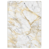 個人用に設定するビジネス金ゴールド白大理石 クリップボード (裏面)