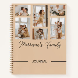 個人用に設定するフォトコラージュを備えたファミリノートブック ノートブック