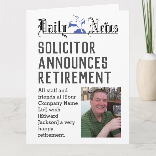 個人用に設定する弁護士退職カード カード (正面)