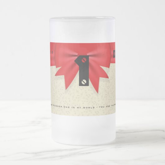 個人用に設定する正式なタイトルホルダー番号1パパ フロストグラスビールジョッキ (中央)