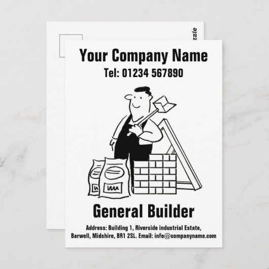 個人用に設定する汎用ビルダー漫画 ポストカード (正面/裏面)