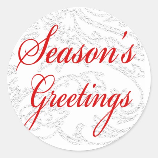 個人用に設定できるホリデーシール ラウンドシール (正面)