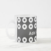 個人用に設定できる白黒リングや輪すりガラス フロストグラスマグカップ (左)