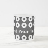 個人用に設定できる白黒リングや輪すりガラス フロストグラスマグカップ (中央)