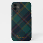 個人用に設定可能な緑、青、アクアプレイド Case-Mate iPhoneケース (裏面)