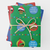 個人用のアフリカアメリカンボーイ小妖精や小人 ラッピングペーパーシート (インサイチュ)