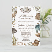 個人用のウェスタンカウボーイ赤ちゃんシャワー 招待状 (スタンド正面)