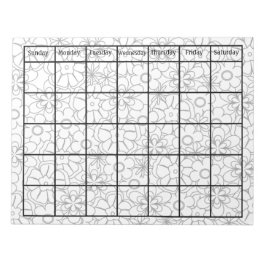 個人用のフローラカレファンキーンダの色空白の付け ノートパッド