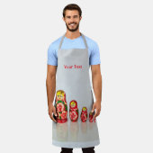 個人用のロシアのまとりしゃ人形  エプロン (着用した状態)