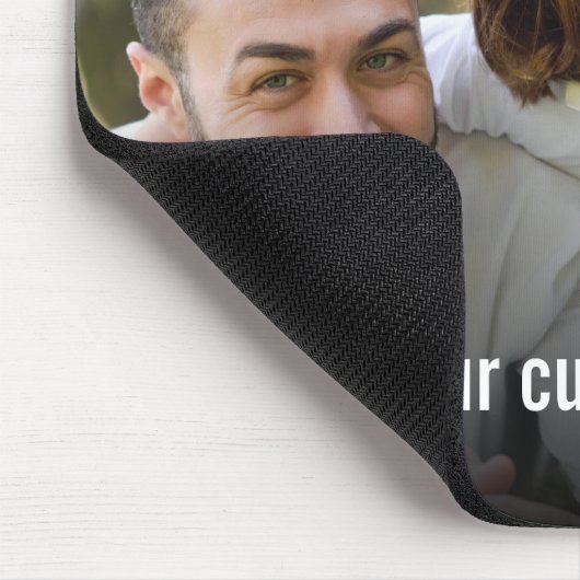 個人用の写真と文字または名前の追加 マウスパッド (コーナー)