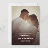 個人用の写真 |シンプル結婚の 招待状 (正面)