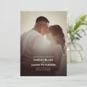 個人用の写真 |シンプル結婚の 招待状 (スタンド正面)