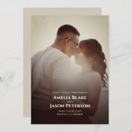 個人用の写真 |シンプル結婚の 招待状