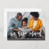 個人用の写真 | ブラシスクリプトの移動告知 案内ポストカード (正面/裏面)