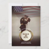 個人用の写真 |米国国旗 |ローレ葉ル結婚ズ 招待状 (正面)