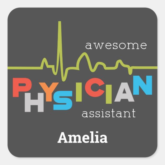 個人用の医師アシスタント週素晴らし間 スクエアシール (正面)