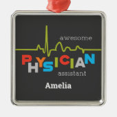 個人用の医師アシスタント週素晴らし間 メタルオーナメント (正面)