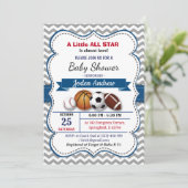 個人用の小さなオールスターベビーシャワー 招待状 (スタンド正面)