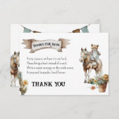 個人用の小さなカウボーイブックベビー挿入 エンクロージャーカード (正面/裏面)