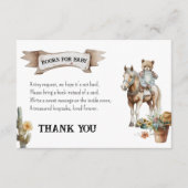 個人用の小さなカウボーイブックベビー挿入 エンクロージャーカード (正面)